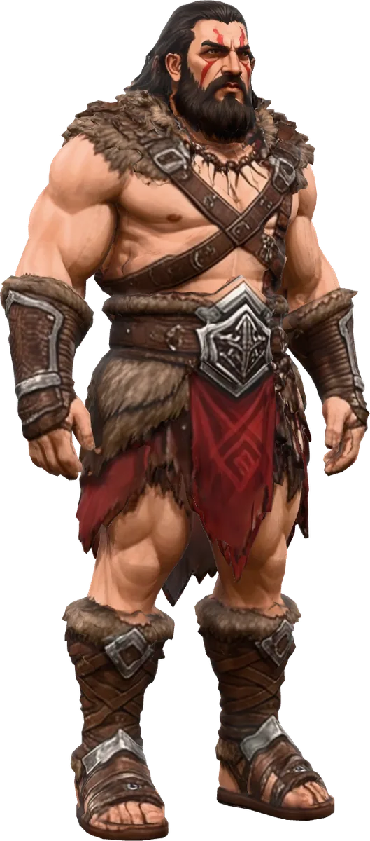 A barbarian 3D model made with toastmesh